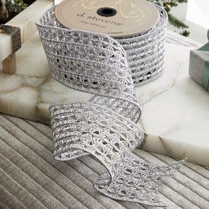 D. Stevens Cut-Out Foil Trim Ribbon, 3"W x 10 Yards